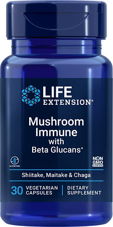 Life Extension Mushroom Immune with Beta Glucans Doplněk stravy s extraktem z hub