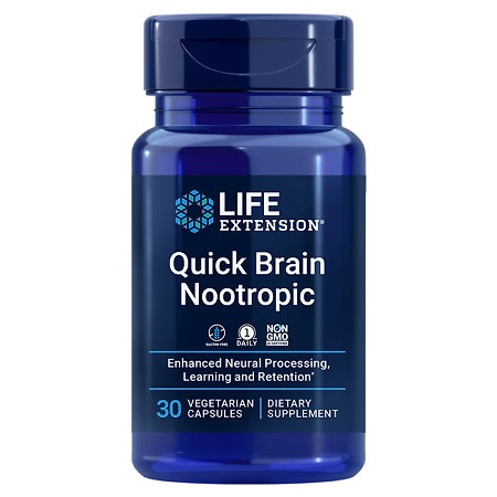 Life Extension Quick Brain Nootropic Doplnok stravy s extraktom z gotu koly a ďalšími zložkami