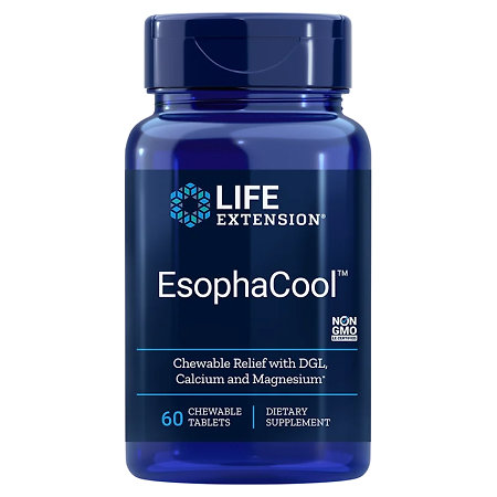 Life Extension EsophaCool™ Doplnok stravy s uhličitanom vápenatým a extraktom z sladkého drievka