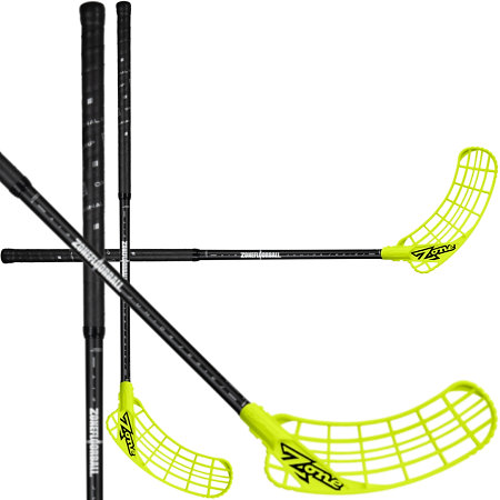 Zone floorball ZUPER AIR JR 35 black/silver (RANDOM BLADE COLOR) Florbalová hokejka