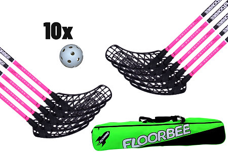 FLOORBEE SpitFire 29 + Toolbag + 10 Balls Florbalová sada karbónových palíc