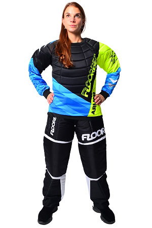 FLOORBEE Goalie Armor set 2.0 - black/blue Florbalový brankářský set