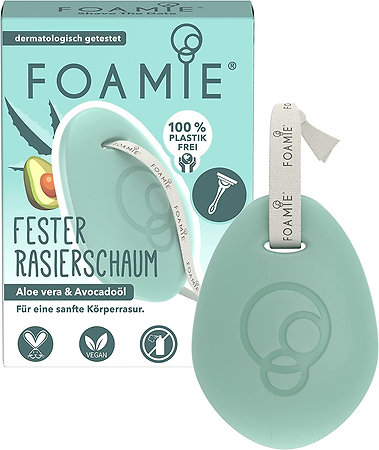 Foamie Aloe Vera & Avocado Oil Body Shaving Bar fester Rasierschaum für eine sanfte Nassrasur