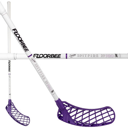 FLOORBEE SpitFire 29 Carbon PRO light white/purple Florbalová hůl