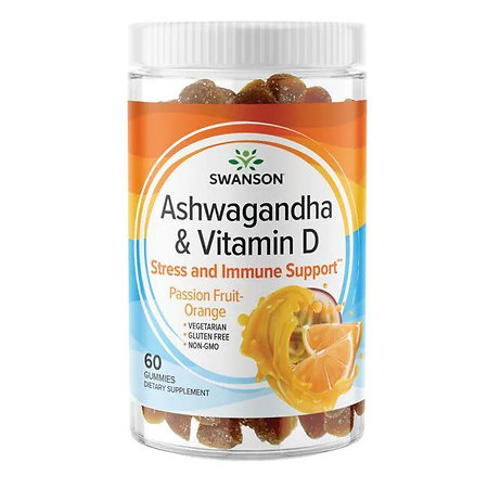 Swanson Ashwagandha & Vitamin D Doplněk stravy s ashwagandhou a vitamínem D3