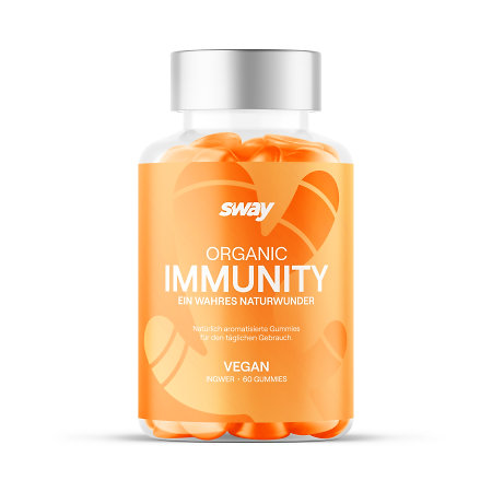 Sway Health ORGANIC IMMUNITY Nahrungsergänzungsmittel mit Kurkuma und Ingwer