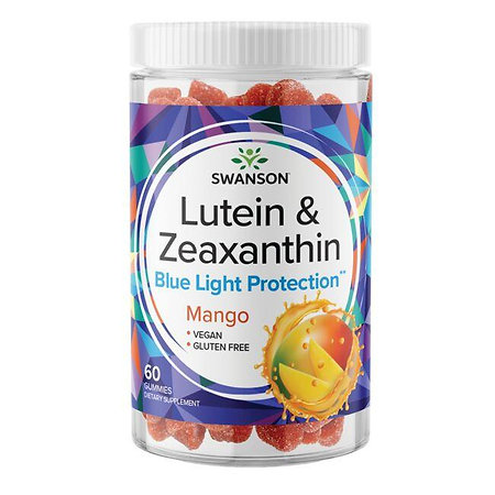 Swanson Lutein & Zeaxanthin Gummies Doplnok stravy pre zdravie očí a zraku
