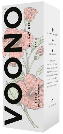 Voono Hibiscus ibiškový prášek pro zářivější červený odstín barvy