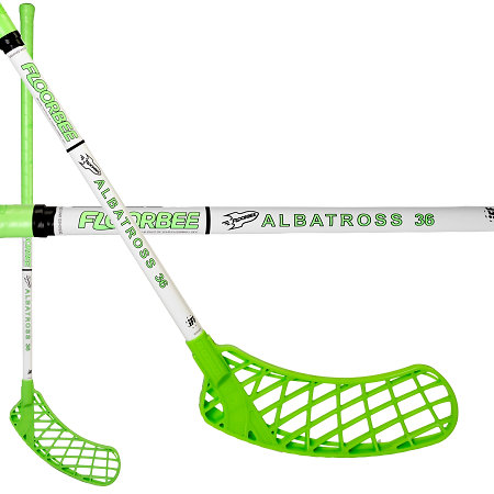 FLOORBEE Albatross 36 White/Green Florbalová hůl