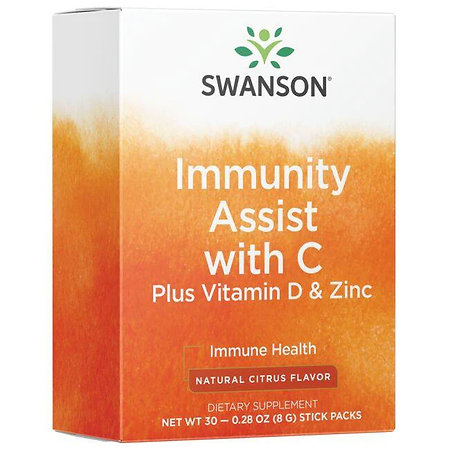 Swanson Immunity Assist with C Plus Vitamin D & Zinc Doplněk stravy s komplexem složek