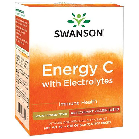 Swanson Energy C with Electrolytes Doplněk stravy s obsahem vitaminu C