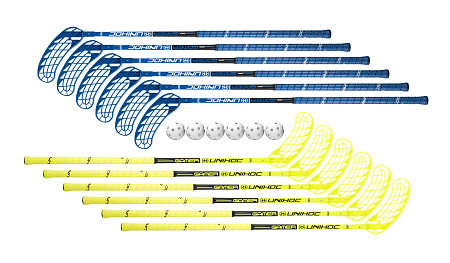 Unihoc Basic GAMER 12 sticks + 6 balls Florbalová sada