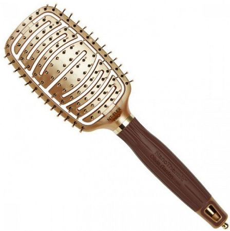 Olivia Garden NanoThermic Flex Pro Nano Thermic Ceramic + ION Flat brush for drying hair