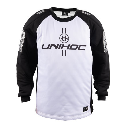 Unihoc ALPHA jersey white/black Brankársky dres
