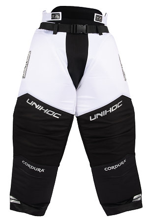 Unihoc ALPHA pants white/black Goalie pants