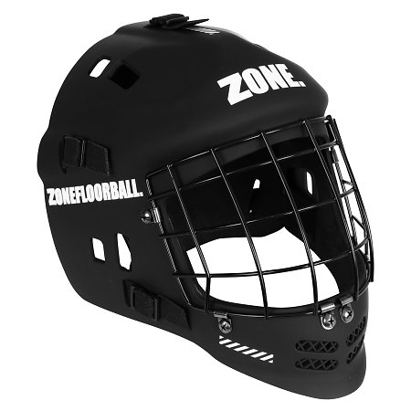 Zone floorball UPGRADE JR black/silver Brankářská helma
