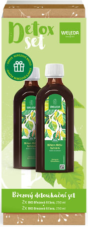 Weleda Detox Set Entgiftungsset aus Birke mit Strohhalm aus Edelstahl