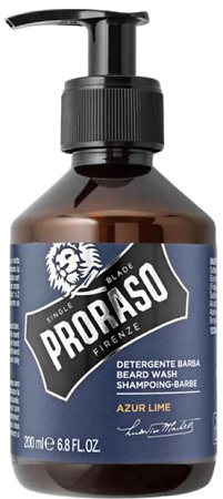 Proraso Beard Wash Azur Lime šampon na vousy s vůní limetky a citrusů