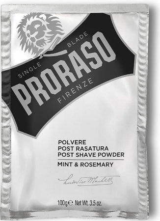 Proraso Post Shave Powder pudr po holení s vůní máty a rozmarýnu
