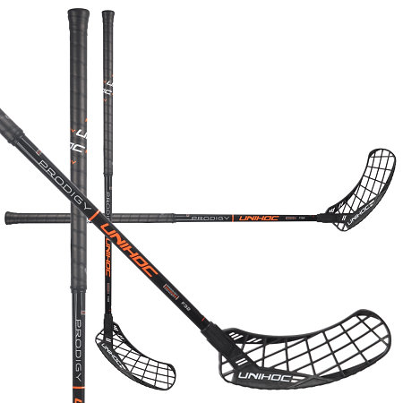 Unihoc EPIC PRODIGY 32 black/neon orange Floorball stick