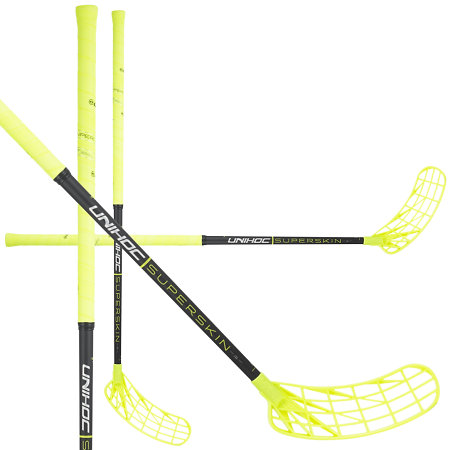 Unihoc UNILITE SUPERSKIN MID 29 OVAL neon yellow Floorball Schläger