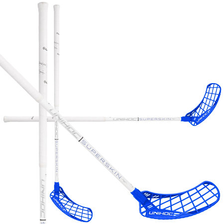 Unihoc EPIC SUPERSKIN REG 29 white/blue Florbalová hůl