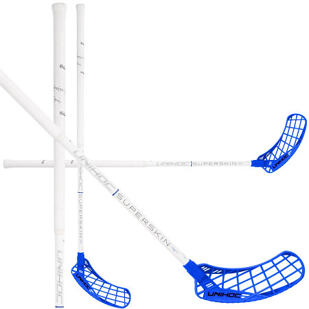 Unihoc EPIC SUPERSKIN REG FL 26 OVAL white/blue Florbalová hůl