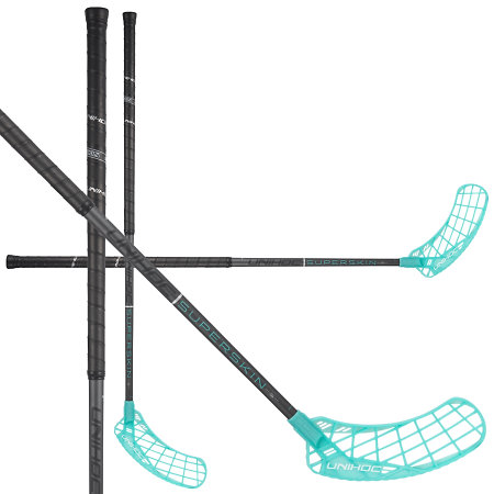 Unihoc EPIC SUPERSKIN PRO 29 graphite/turquoise Florbalová hůl