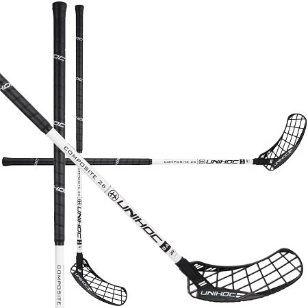 Unihoc EPIC COMPOSITE 26 black/white Floorball stick