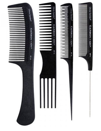 Olivia Garden Carbon + ion Combs Set 4 pieces