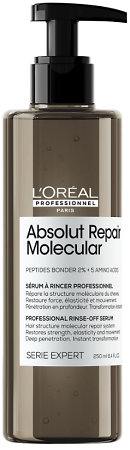 L'Oréal Professionnel Absolut Repair Molecular Professional Rinse-Off Serum vlasové sérum pre obnovu poškodených vlasov
