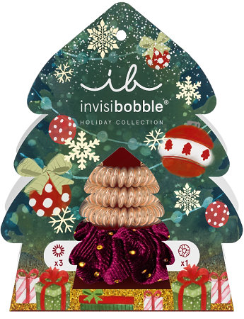 Invisibobble Gift Set Good Thinks Come in Trees Weihnachtsgeschenk-Set mit Haargummis