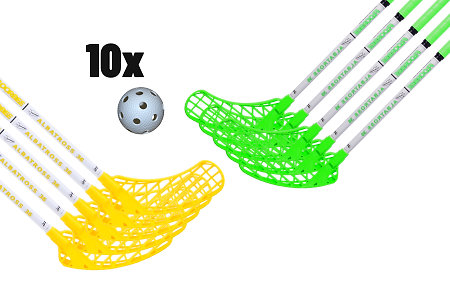 FLOORBEE Albatross 36 + 10 Balls Unihockey-Set
