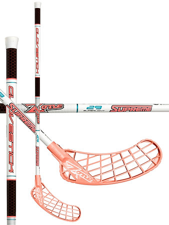 Zone floorball MONSTR Glovestick Superlight 29 white/coral Florbalová hokejka