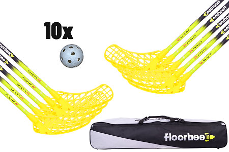 FLOORBEE Douglas 32 Yellow + Toolbag + Balls Florbalová sada
