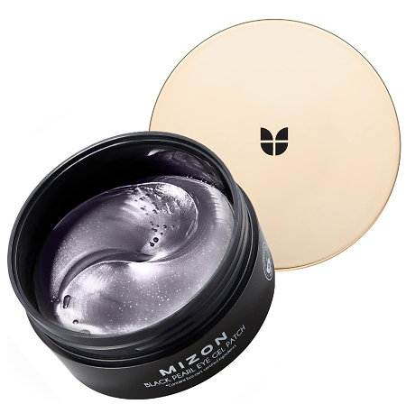 MIZON Black Pearl Gel Eye Patch očná hydrogélová maska s čiernou perlou a diamantovým púdrom