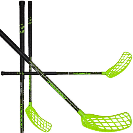 Exel TURBOBOOST BLACK-NYELLOW ROUND Florbalová hůl