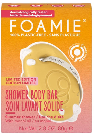 Foamie Shower Body Bar Beach Please Sommerliche feste Duschpflege für den gesamten Körper