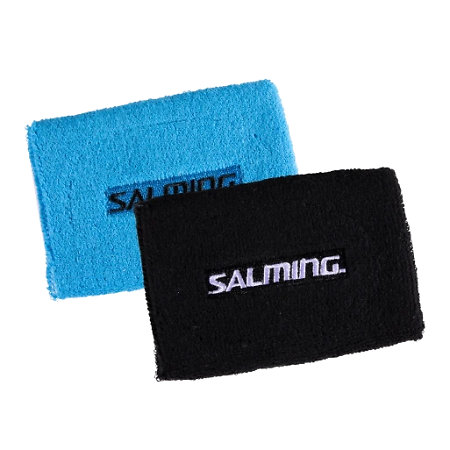 Salming Wristband Mid 2.0 2-pack Cyan/Black Dvojbalení potítek