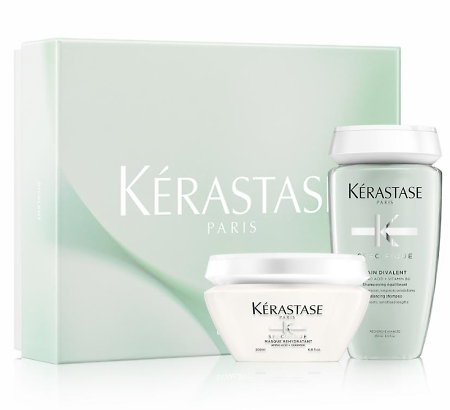 Kérastase Specifique Divalent Spring Set Set für fettige Wurzeln und trockene Spitzen