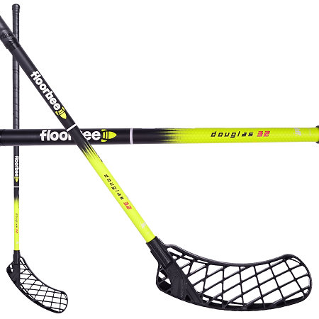 FLOORBEE Douglas 32 Black / Yellow Florbalová hokejka