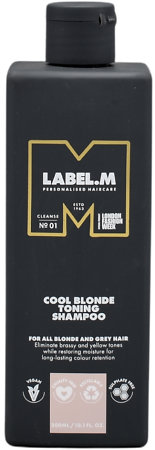label.m Cool Blonde Toning Shampoo tónovací šampon pro blond a šedé vlasy