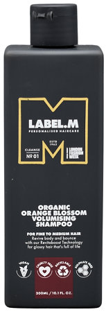 label.m Organic Orange Blossom Volumising Shampoo šampon s pomerančovým květem pro objem vlasů