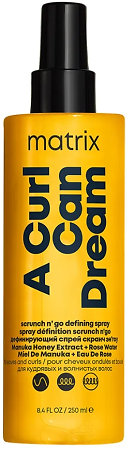 Matrix Total Results A Curl Can Dream Scrunch N' Go Defining Spray For Waves and Curls vlasový definující sprej pro kudrnaté a vlnité vlasy