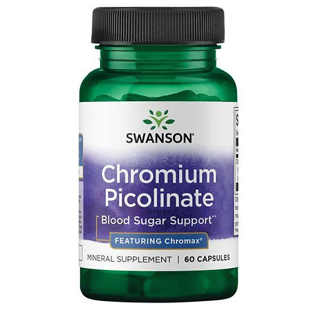 Swanson Chromium Picolinate - Featuring Chromax Doplněk stravy pro podporu krevního cukru