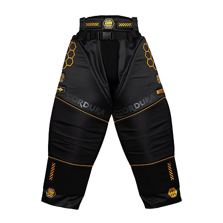Zone floorball Goalie pants PRO3 SUPERWIDE black/gold Goalie Hosen