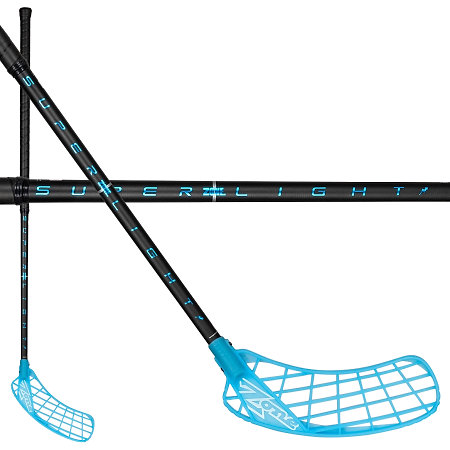 Zone floorball HYPER AIR SUPERLIGHT 27 black/cyan Florbalová hůl