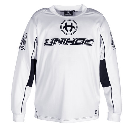 Unihoc Goalie sweater INFERNO all white Brankářský dres