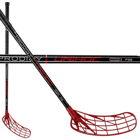 Unihoc UNILITE PRODIGY 32 black/red Florbalová hůl