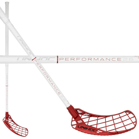 Unihoc EPIC PERFORMANCE FL 26 white/red Florbalová hůl